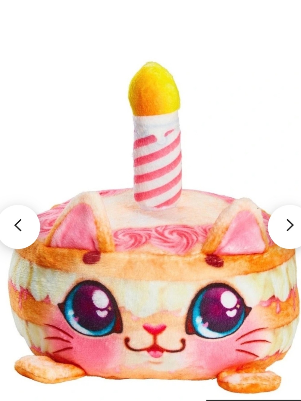 RARE Cookeez Makery Baked Party Treatz Birthday Candle Cat WORKS Plush Stuffed